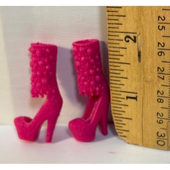 Barbie Shoes Boots Color Play Fashion Fever 2012 Pink Jeweled - Picture 4 of 4